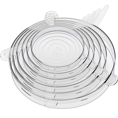 6 Pcs/Set Food Silicone Cover Universal Silicone Lids For Co