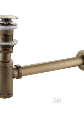 Basin Pop Up Drain Black/Gold Brass Bathroom Sink Siphon Dra