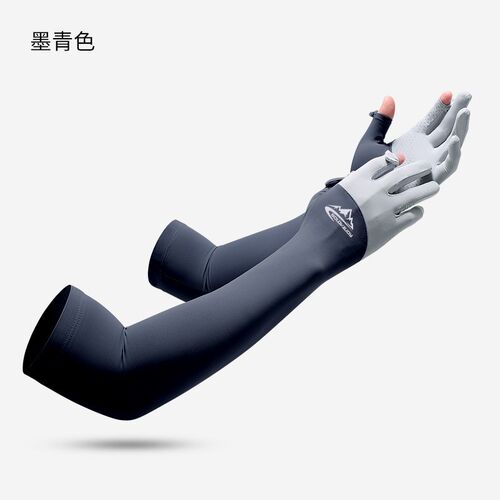 夏季冰丝防晒袖套男户外p徒步开车骑行透气防滑手套翻指可触屏XG5