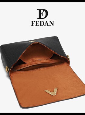 芬丹2025新款百搭时尚质感腋下通勤日常手提包斜挎包包8228黑色