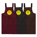 防泼水纯棉围裙定制印字刺绣加工LOGO烘焙工作服背带调节厚料防污