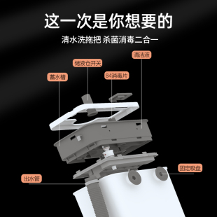 现货速发储液仓洗衣机拖把大号平板免手洗新款 家用一拖净懒人神器