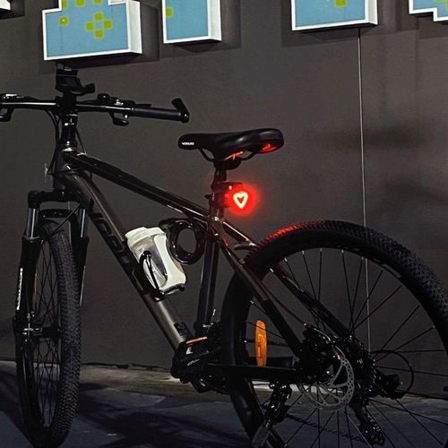 山地自行车夜行尾灯警示配件儿童装备夜间后灯爆闪充电安全夜骑灯