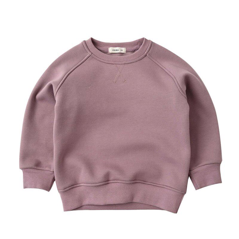 儿童奥丽绒卫衣男女童圆领加绒打底衫中大童保暖上衣 X秋冬款 童