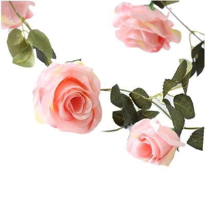 推荐2m Artificial Flowers Rose Ivy Vine Wedding Decoration R