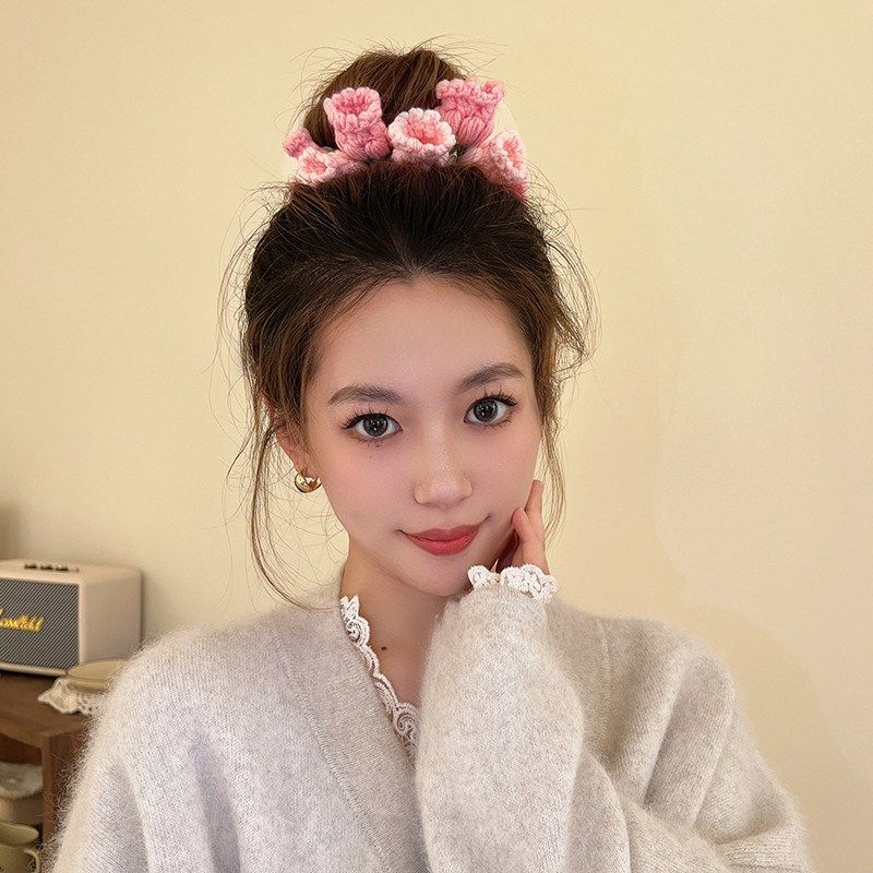 你听花说!铃兰花发圈!毛线花朵大肠发绳少女心头绳女盘发器皮筋,家庭/个人清洁工具,盘发器,淘宝优惠券,粉丝福利购,淘宝优惠卷