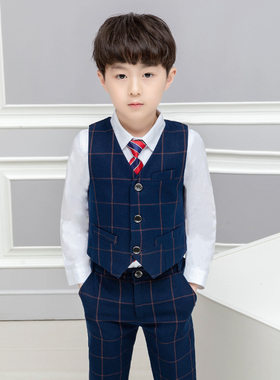儿童小主持人套装钢琴服装小孩6礼服7男童夏季N8岁9男孩10四五件