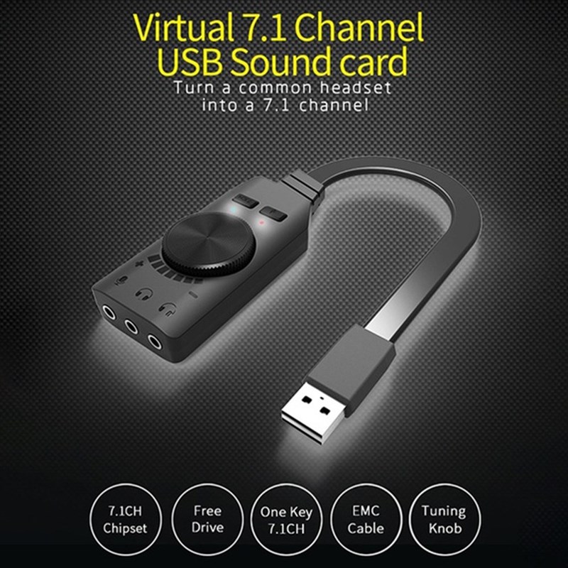 Headset Notebook Sound-Card Audio GS3 External Usb-Converter