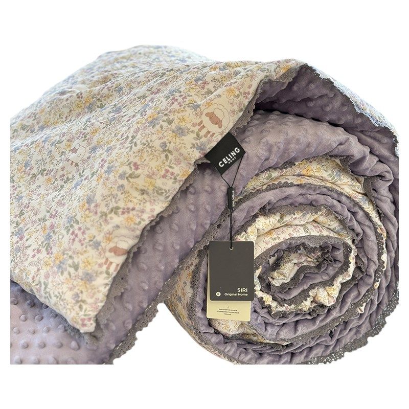 A类母婴级全棉双层纱布保暖绒豆豆被子春秋被小碎花加厚冬被,床上用品,化纤被,淘宝优惠券,粉丝福利购,淘宝优惠卷