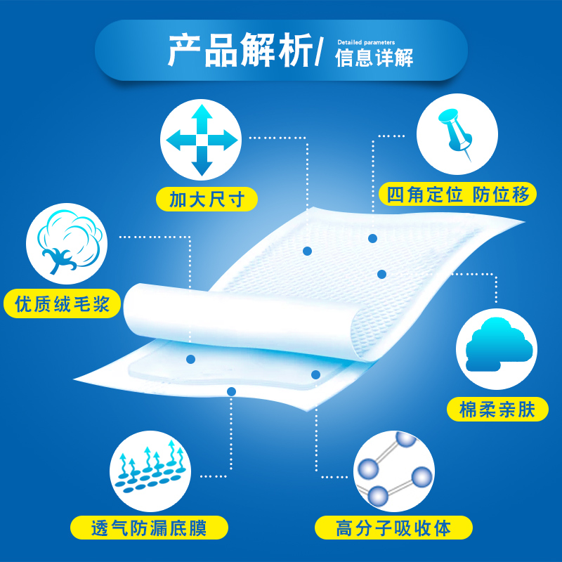 枫康成人护理垫80x90特大号老人纸G尿垫老年床垫加厚隔尿垫尿不湿