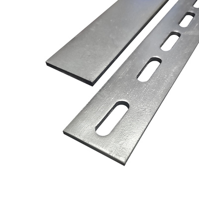 I扁铁条带孔新款钢条安装金属直条扁钢一字型长条钢带配件镀锌直
