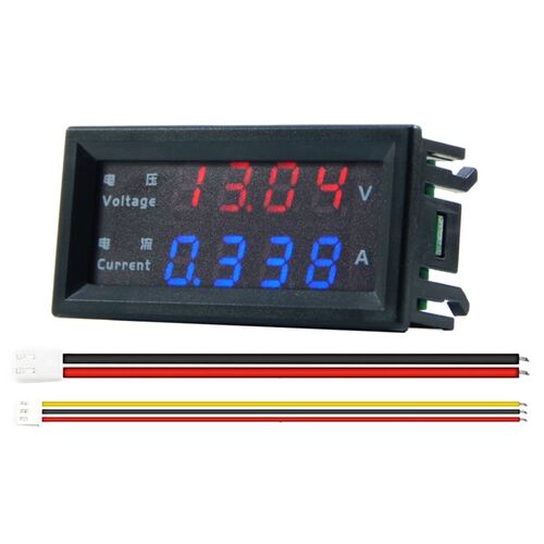 4 Digits High Precision DC 100V 200V 10A Voltmeter Ammeter D