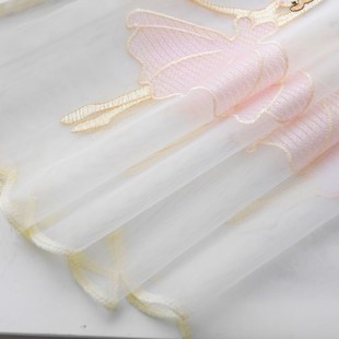 粉色窗帘纱公主风隔断窗帘白纱少儿房卧室飘窗舞蹈室纱帘门帘梦幻