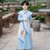 演出服男生小少爷国风 古风帅气儿童男孩古装 男童汉服2023新款 夏季