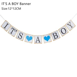 Baby Shower Decorations It's A Boy Girl Banner Gender Reveal