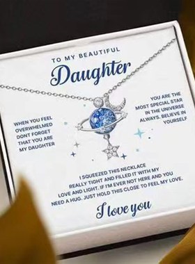 项链女宇宙星球锁骨链简约冷淡iBns风轻奢小众设计感小行星颈链子