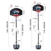 家用儿童成人篮球架标准篮筐自由升降青少年篮球架投篮筐户外