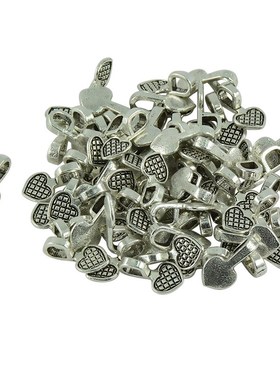100pcs Heart Glue on Bail Earring Bails  Glass Tile DIY Char
