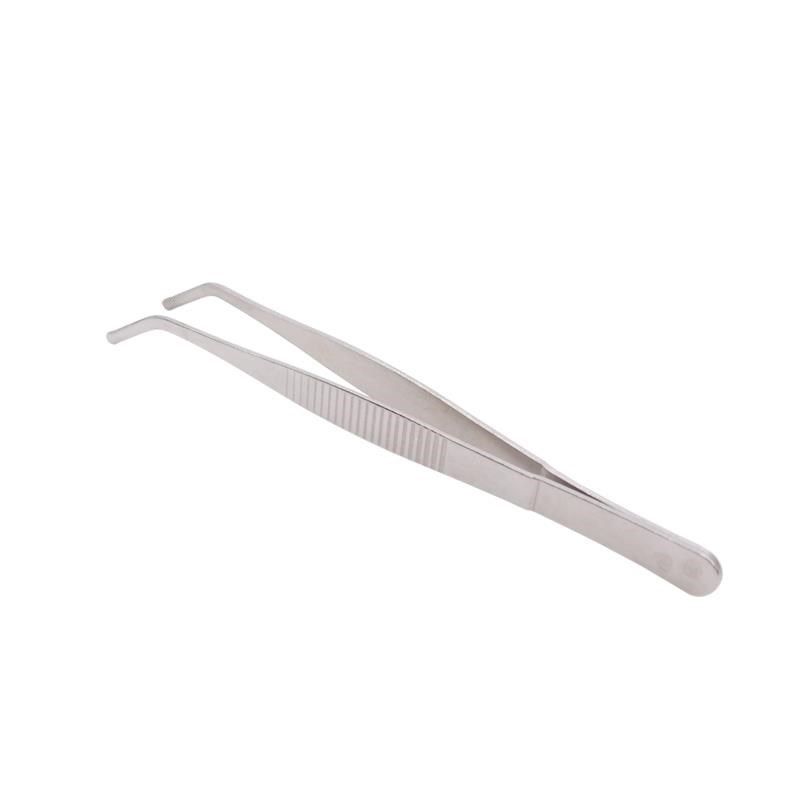 不锈钢镊子圆头尖头弯头实验室防滑镊敷料镊12.5cm-30cm规格齐全