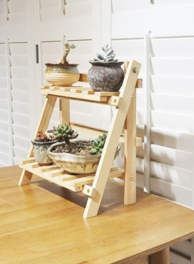 2Tier Flower Pot Display Rack Corner Storage Multi-layer Hol