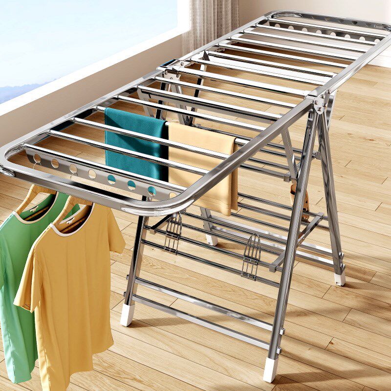 晾衣架落地折叠家用凉衣架晒衣架卧室阳台不锈钢尿布架晒被子晾晒,收纳整理,置地/升降晾晒衣架,淘宝优惠券,粉丝福利购,淘宝优惠卷