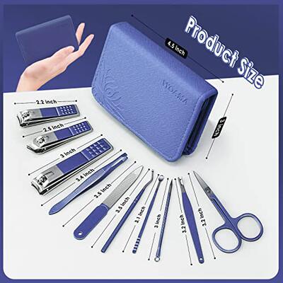 推荐WOAMA 10 in 1 Manicure Set Travel Nail Clipper Set Mini