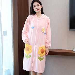 浴巾可穿可裹大人非吸水斗篷儿童浴袍亲子浴衣女睡袍带帽冬季