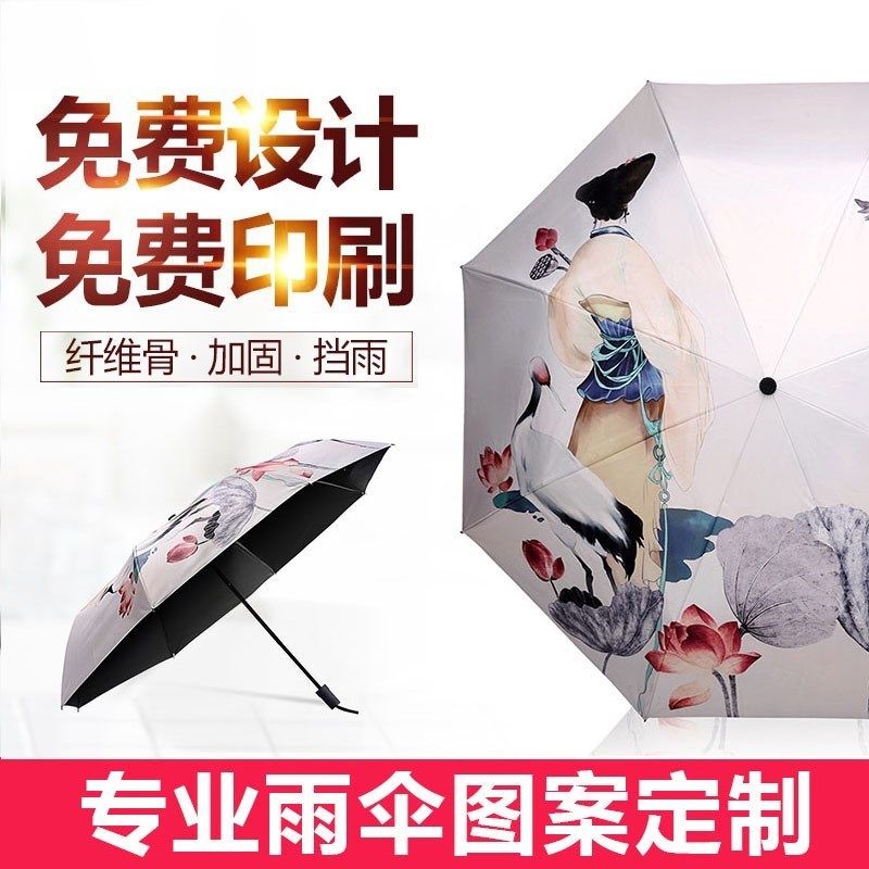 雨伞定制logo图案可印图片字照片订制广告伞来图印礼品定做伞订做