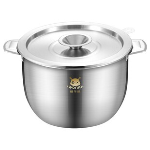 304不锈钢滤油盆带盖带滤网家用厨房猪油盆打蛋盆烘焙和面盆