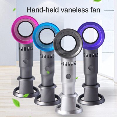 速发2023 New Bladeless Fan Desktop Mobile Phone Holder Mini