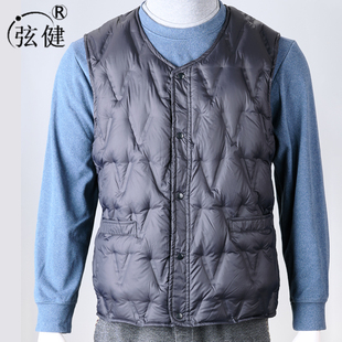 羽绒马甲男款轻薄中老年人内穿秋冬季羽绒服坎肩男式羽绒马夹新款