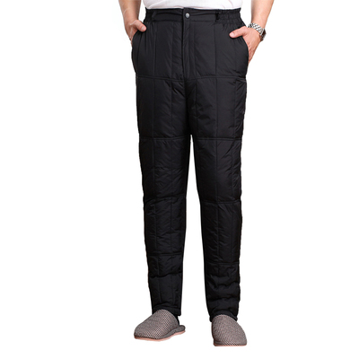 中老年羽绒裤男女内外穿加肥加大码高腰加厚保暖S冬装内胆长棉裤