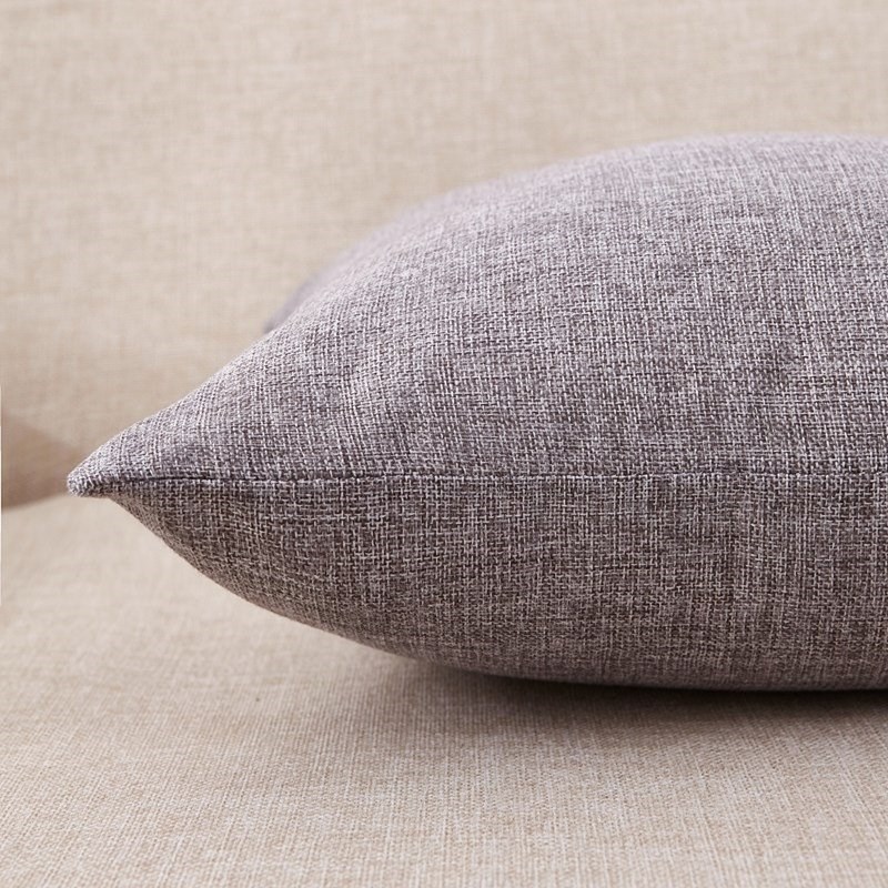 推荐Solid color linen square pillow sofa cushion cover with