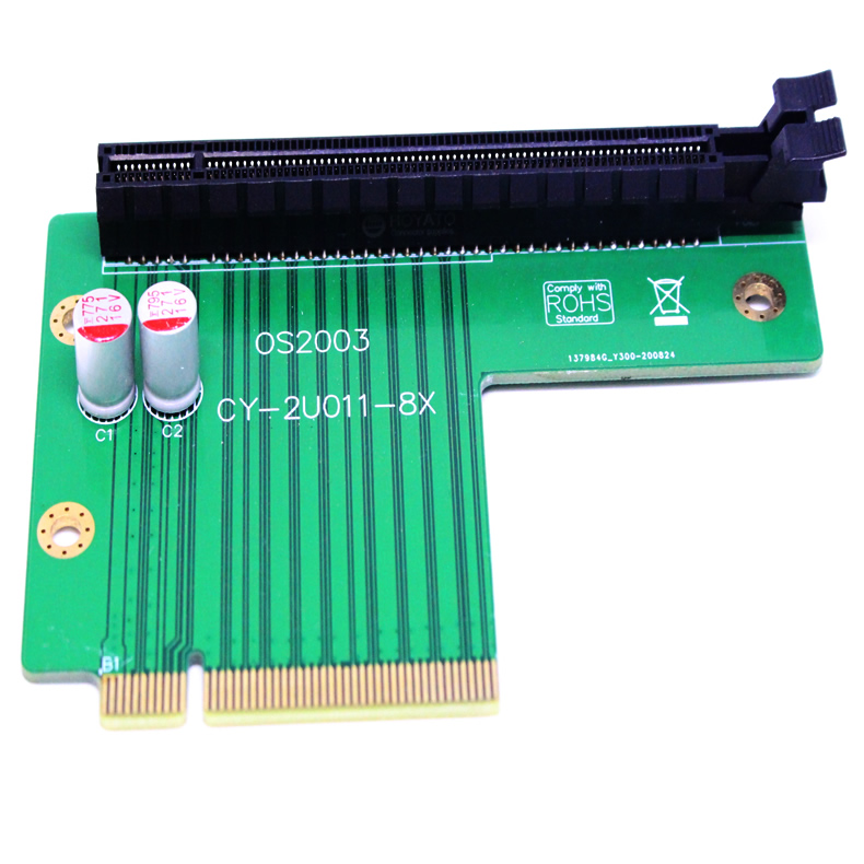 PCIE8X转16X转接卡  PCI-E8转16 90度转接卡