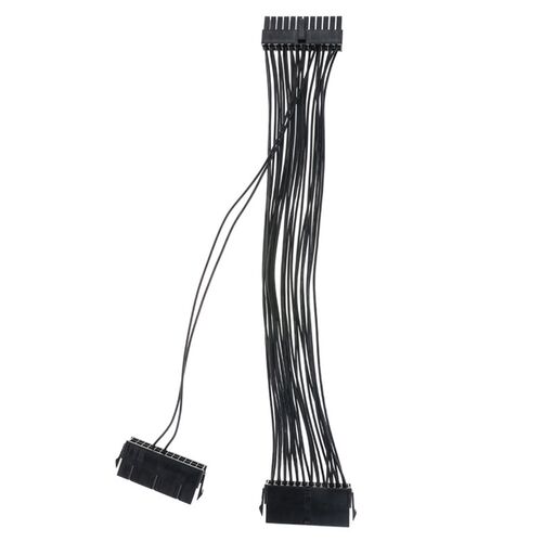 30cm 24Pin ATX Dual PSU Power Extender Cable Adapter Compute