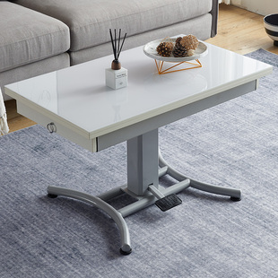 多功能升降茶几餐桌一体两用办公家用升降饭桌简约洽谈茶几折叠桌