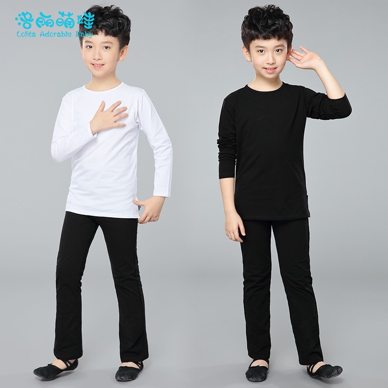 新品儿童练功服h套装秋季长袖长裤舞蹈服幼儿男童民族分体中国舞