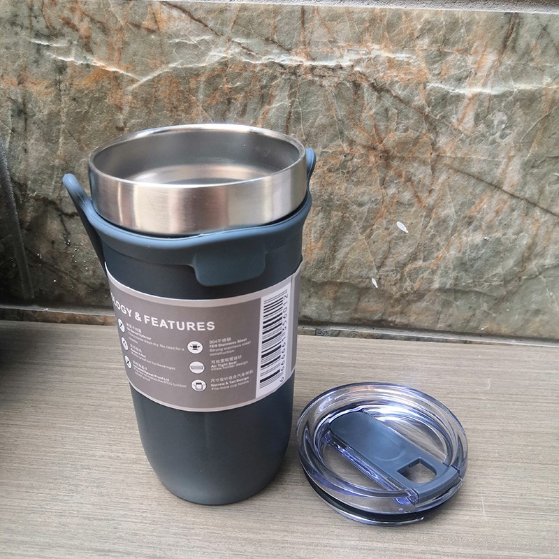 530ml Double Stainless Steel Coffee Thermos Mug with Non-sli
