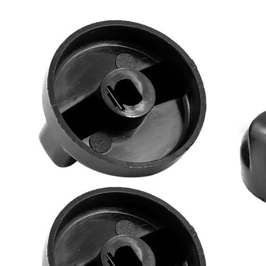 6 PCS Kitchen Black Plastic Gas Stove Cooker Control Knobs