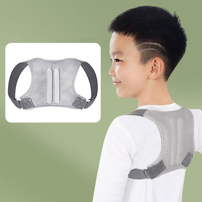 儿童驼背坐姿矫正器纠正男女学生初中生隐形背部矫姿带防驼背透气