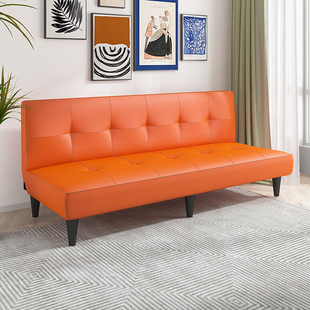 1米8懒人皮革仿皮三pu沙发床.沙发床简易床租房小户型折叠沙发