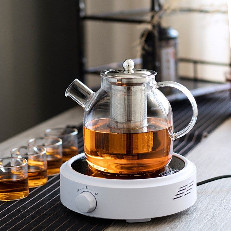 家用大容量透明玻璃茶壶耐高温加厚泡茶壶不锈钢过滤水壶茶壶套装,餐饮具,茶壶,淘宝优惠券,粉丝福利购,淘宝优惠卷