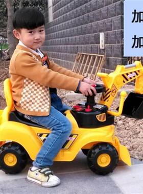子男挖机女宝宝掘车小p孩t挖号机玩具 遥控 电动儿童可坐小童。