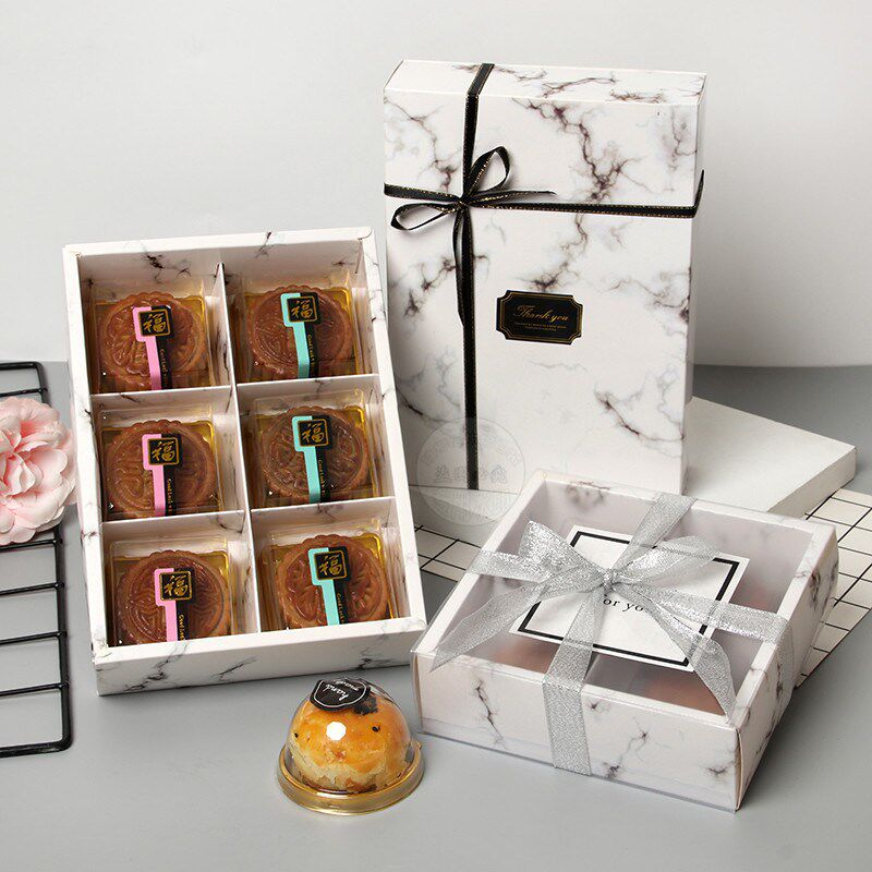 厂家直销80G抽屉式月饼包w装盒大理石蛋黄酥包装盒雪花酥礼盒