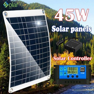 kit solar 12v usb carregamento 新品 placa painel 45w