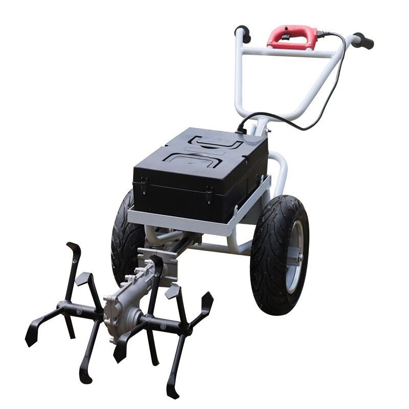 热销【保价30天】电动除草机充电手推式开荒锄地松土机小型家用翻