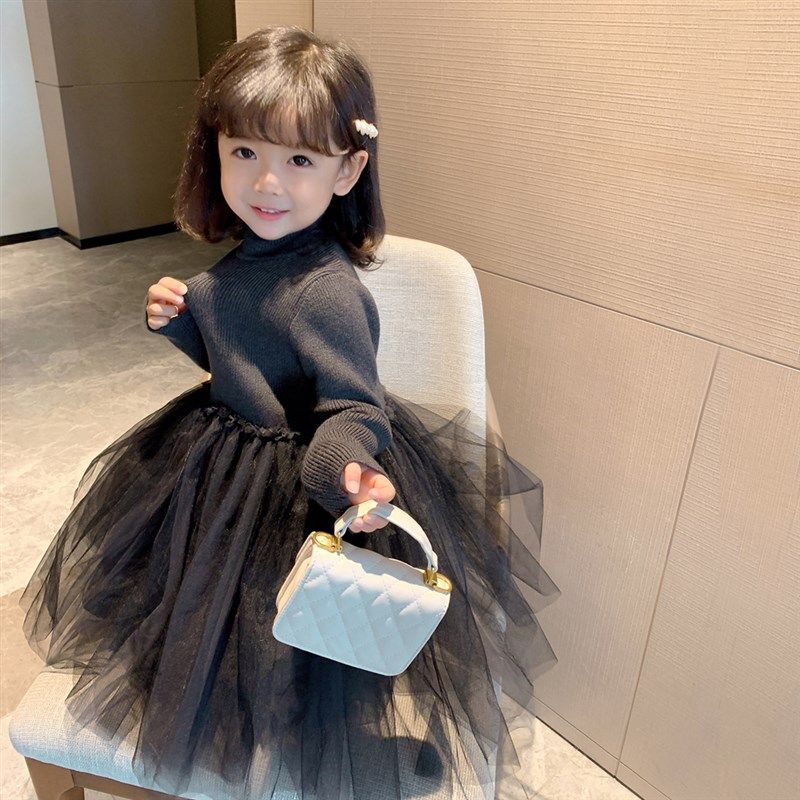 女童洋装网纱公主裙冬季儿童秋冬款高领毛衣洋派加厚针织打底裙,童装/婴儿装/亲子装,连衣裙,淘宝优惠券,粉丝福利购,淘宝优惠卷