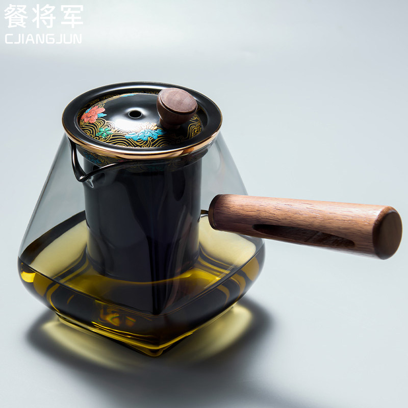 玻璃茶壶侧把家用泡茶器2024新款煮茶壶陶瓷内胆耐高温功夫茶水壶