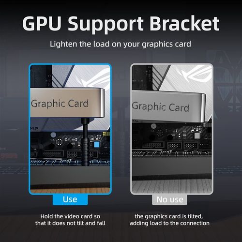 拉花显卡支架新款枪色显卡支撑千斤顶立式伸缩4060电脑机箱支撑杆