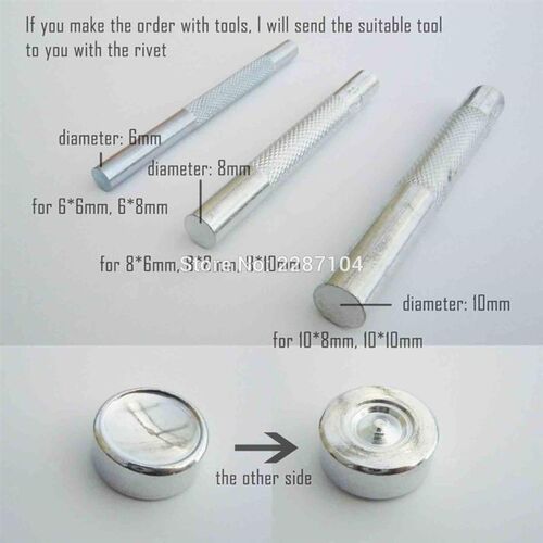 现货50set High Qluality Metal Double Cap Round Rapid Rivet S